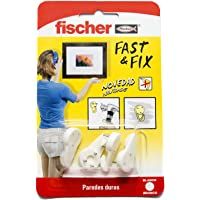 fischer Colgador 3 Puntas Fast &amp- Fix (Envase de 4 Ud.)- 534844- Blanco